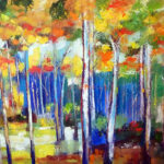 Autumn Forest 36x48 inches acrylics on canvas $1950