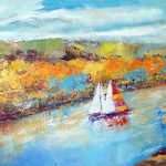 Autumn Sailing 24x48 acrylics on canvas $1250