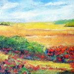 FLowery Landscape 24x36 inc. acrylics on canvas $1100