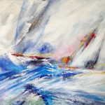 Sailboats Expression 36x48 inches acrylics on canvas $1900