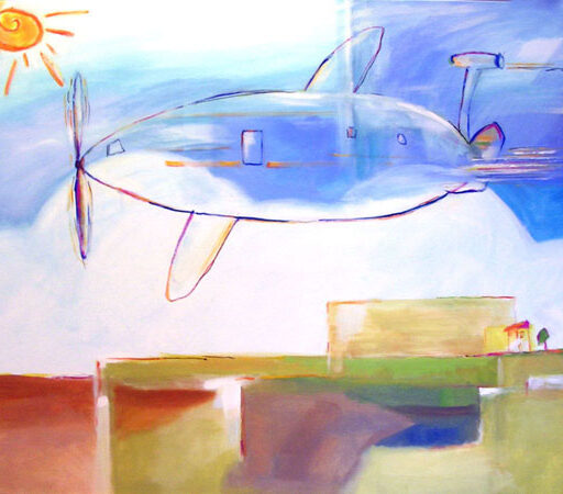 Airplane · Acrylic on Canvas · 30 × 40 in · Available