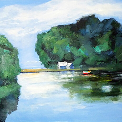 Along the Shore · Acrylic on Canvas · 24 × 30 in · Available