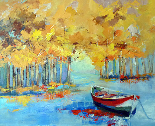 Autum Days · Acrylic on Canvas · 24 × 30 in · Sold