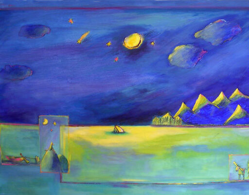 Camping · Acrylic on Canvas · 24 × 36 in · Available