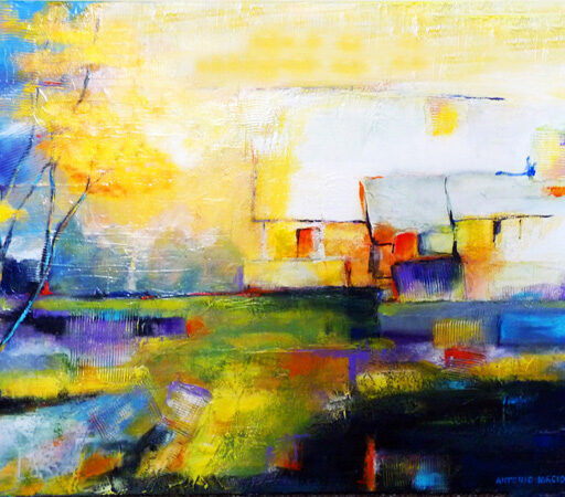 Country Home · Acrylic on Canvas · 22 × 30 in · Sold for $550