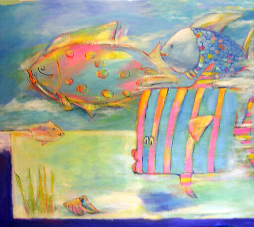 Fish · Acrylic on Canvas · 30 × 40 in · Available