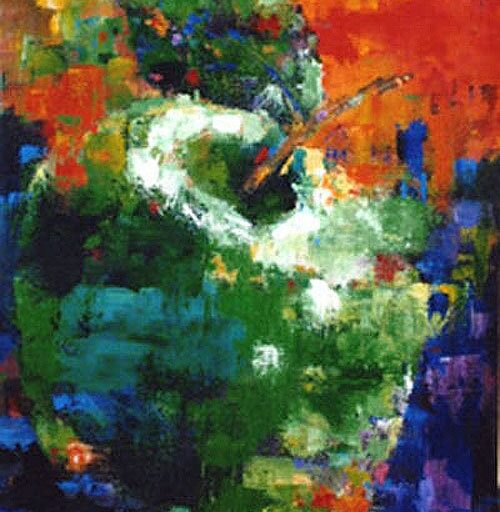 Green Apple · Acrylic on Canvas · 40 × 30 in · Available