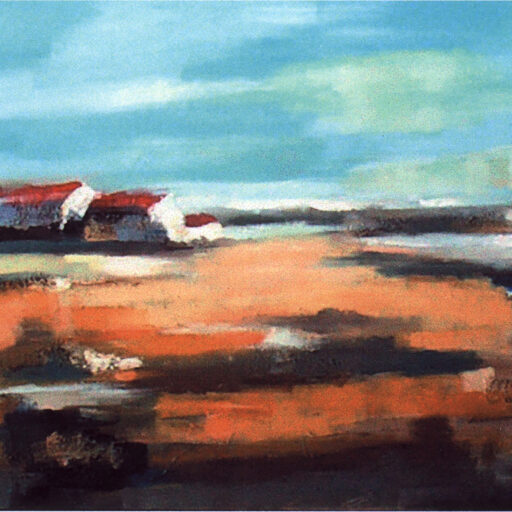 Italian Landscape · Oil on Canvas · 36 × 60 in · Sold for $2,800