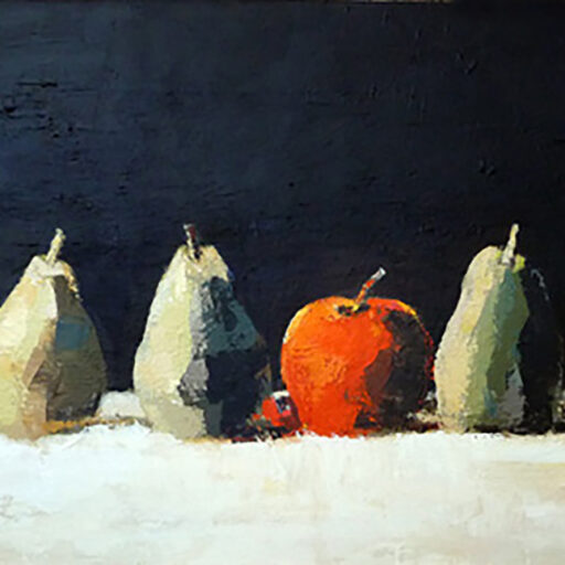 Lonesome Red · Acrylic on Canvas · 24 × 48 in · Sold