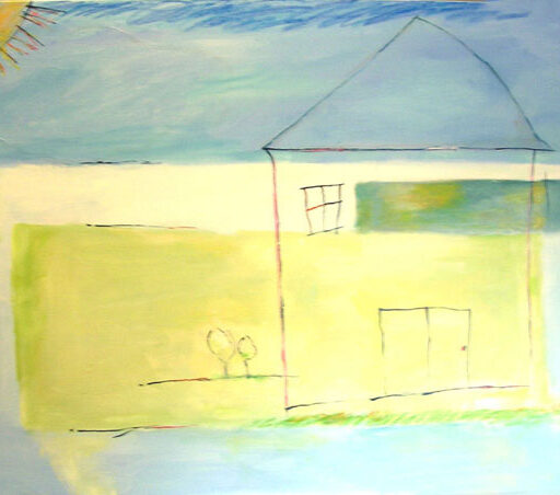 Outline House · Acrylic on Canvas · 30 × 40 in · Available