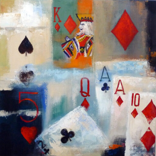 Poker · Acrylic on Canvas · 24 × 24 in · Sold for $500
