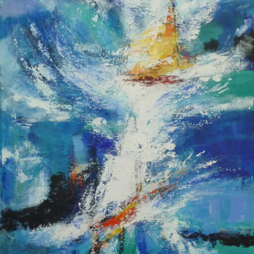 Sailin Storm · Acrylic on Canvas · 36 × 24 in · Sold for $1,000