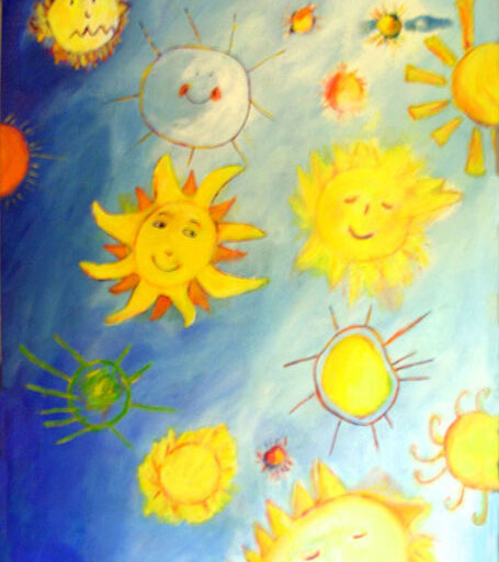 Suns · Acrylic on Canvas · 30 × 40 in · Available