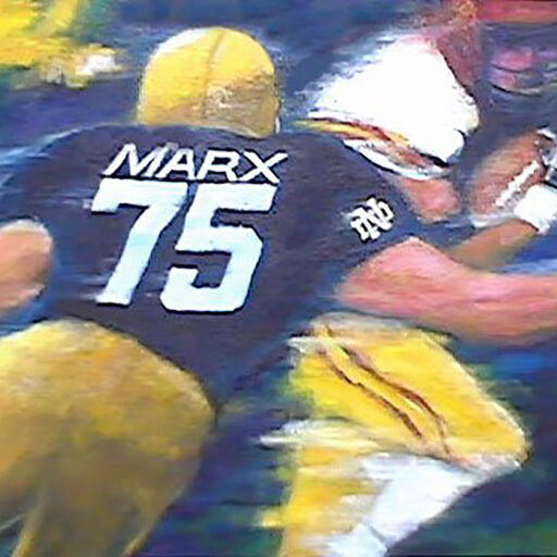 Tackled for a Loss · Acrylic on Canvas · 24 × 36 in · Sold