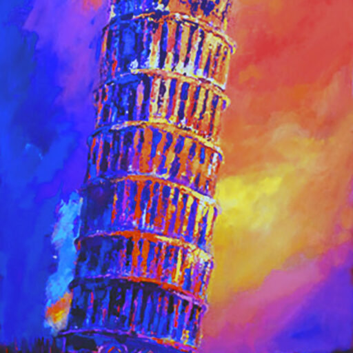 Tower of Pisa · Acrylic on Canvas · 48 × 30 in · Not for Sale