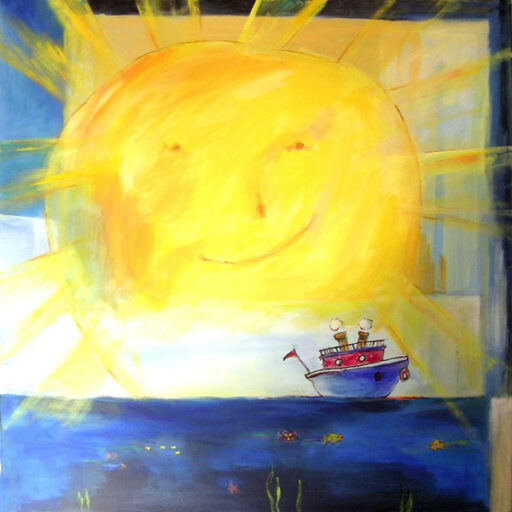 Tug Boat · Acrylic on Canvas · 36 × 36 in · Sold for $950